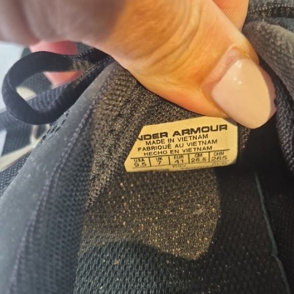 Under Armour Black and White Athletic Shoes - Picture 9 of 14